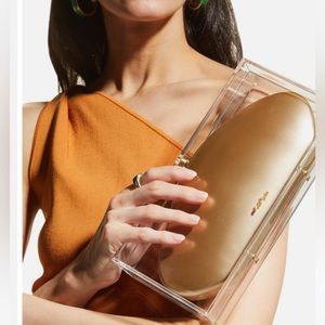 Cult Gaia Annika Clutch Purse in Brass New in Box